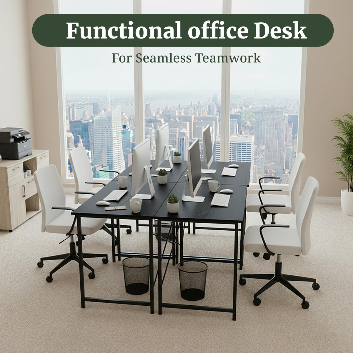 SageNest Computer Desk 32 Inch, Simple Home Office Desk Study Writing Table, Sturdy Metal Frame, Scratch-Resistant MDF Desktop for Bedroom Dorm Workspace Small Space, Black