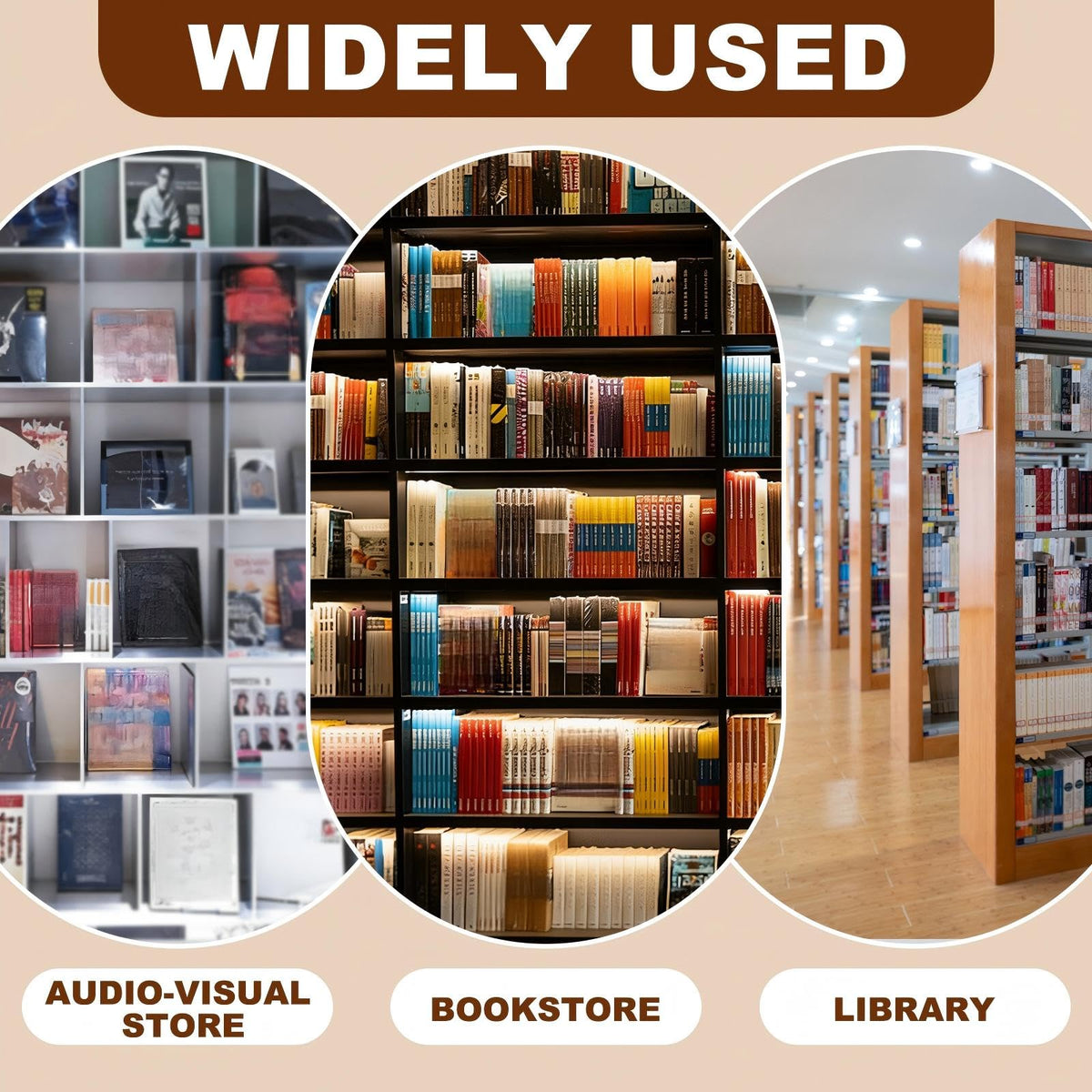 Chumia 6 Pcs Adjustable Book Stand for Display Bookcase Bookshelf Book Comics Display Holder Manga Stand Easel Collector for Library Bookstore Album Cd Magazine Postcard Artworks Home