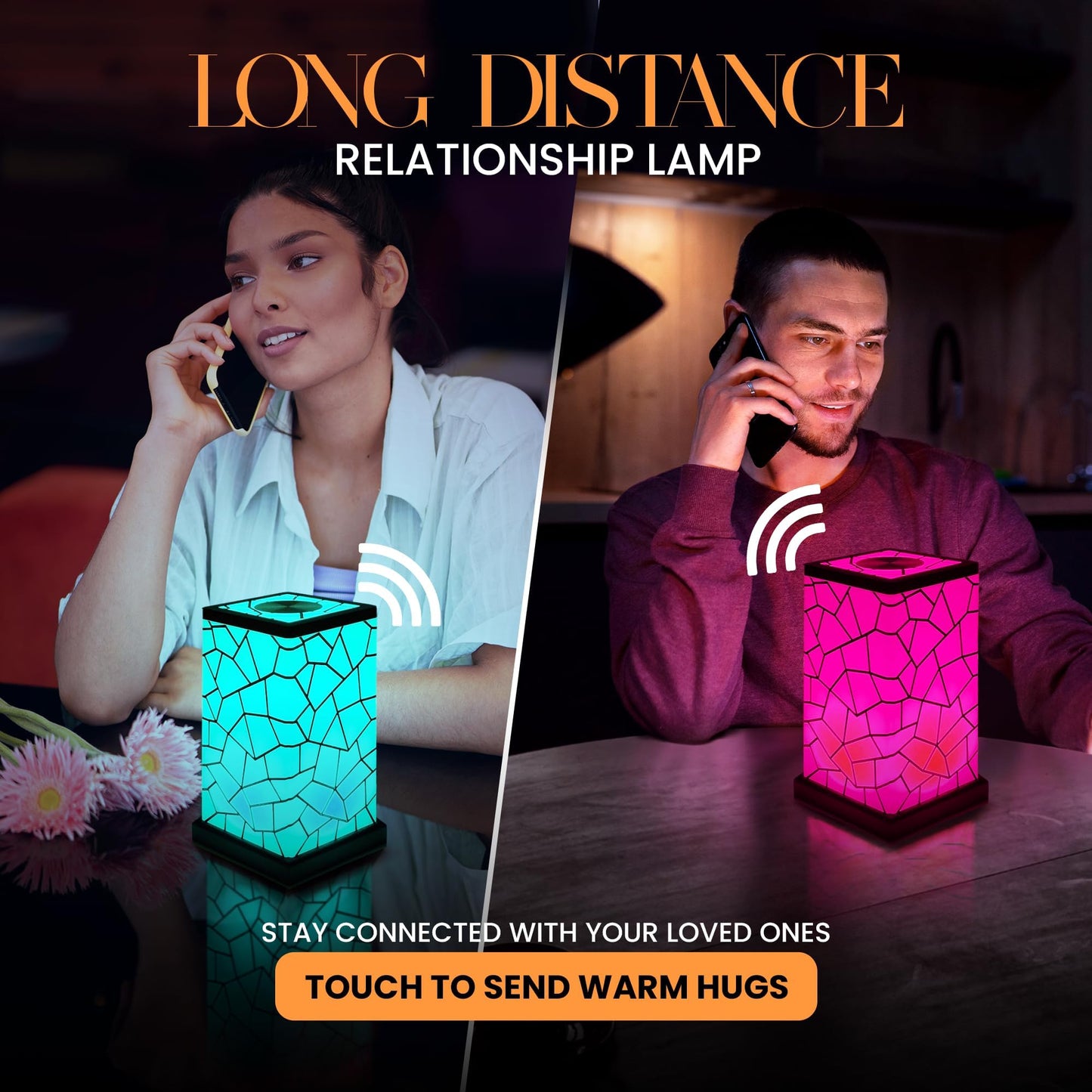 Friendship Lamp® by Filimin Classic - Best Friend Lamps Wi-Fi Touch Lamp LED Light for Long-Distance, Connection, Relationship, Friendship, Gifts, Love, 200+ Colors, App Setup - Single