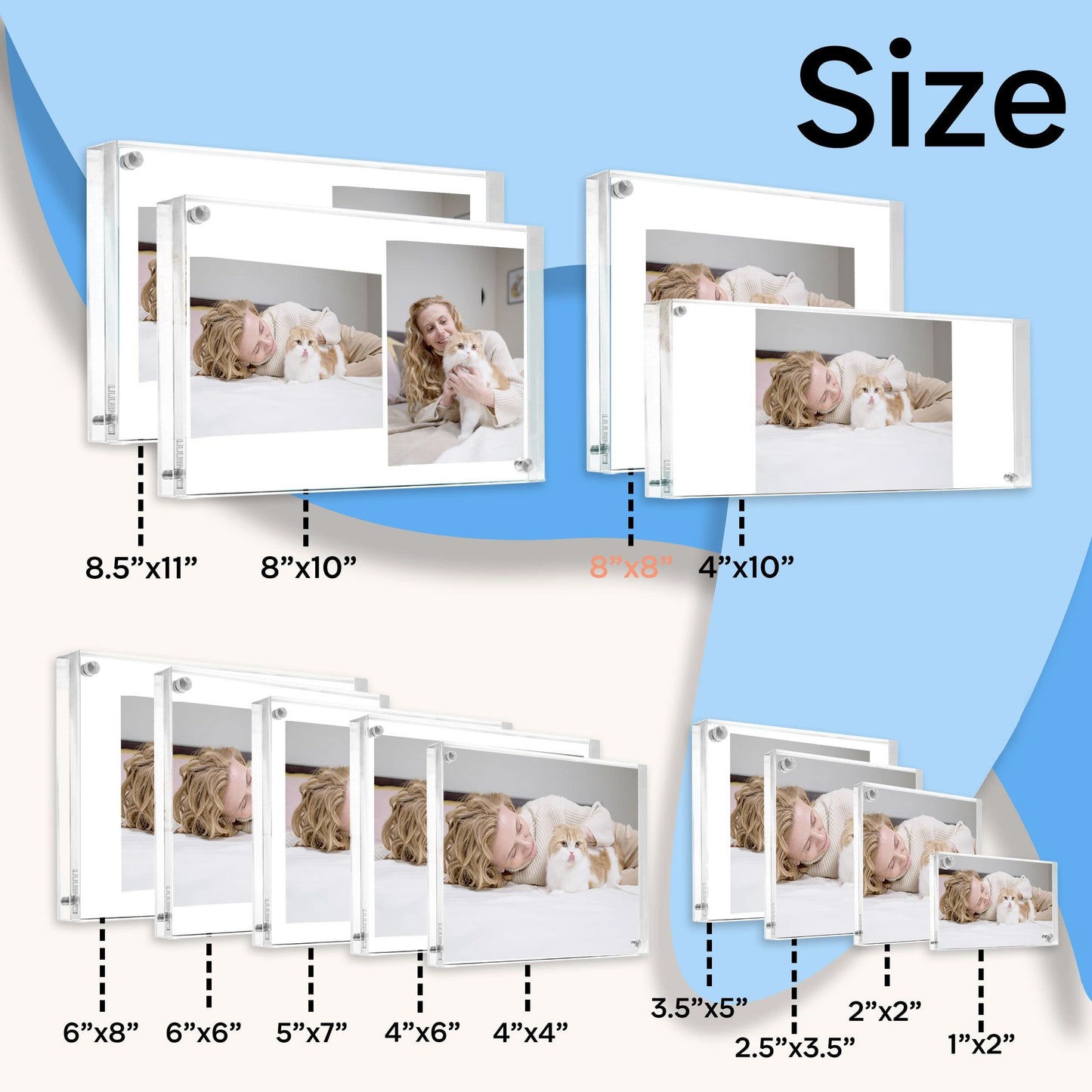 Canetti Design Group The Original Magnet Frame - Clear Acrylic-8.5x11 inch