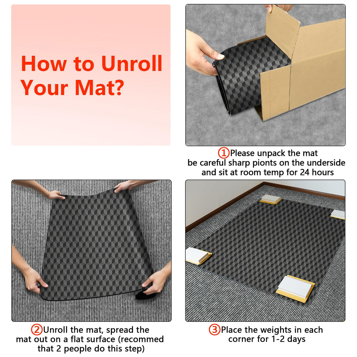 AiBOB Office Chair Mat for Carpet, 48"x36"Gaming Computer Desk Mat for Low Pile Carpet, Heavy Duty Floor Protector Mat for Rolling Chair