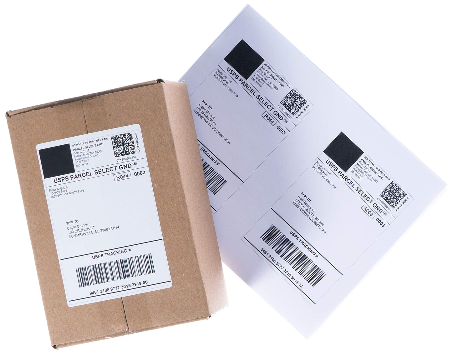 9527 Product 8.5" x 5.5" Half Sheet Self Adhesive Shipping Labels for Laser & Inkjet Printers, Easy to Peel Label, 100 Sheet 8.5 x 11 Address Labels, 2 Labels per Sheet (200 Labels)