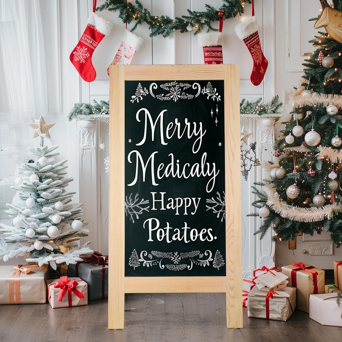 20x40 Inch Chalk Board Sign, Chalkboard Signs, A Frame Menu Easel, Sandwich Outdoor Large Standing Blackboard, Business for Outside Businesses Sidewalk - Pizarras Pizarrones Negocios