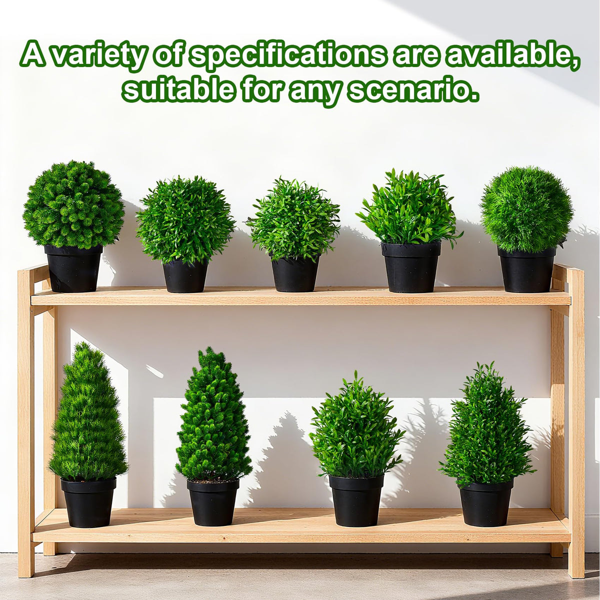 Bailikang 2PCS Artificial Boxwood Topiary Ball Plant, Artificial Plants Decor Fake Potted Plants for Desktop, Bookshelf, Fireplace with Realistic Leaves in Decorative Pot