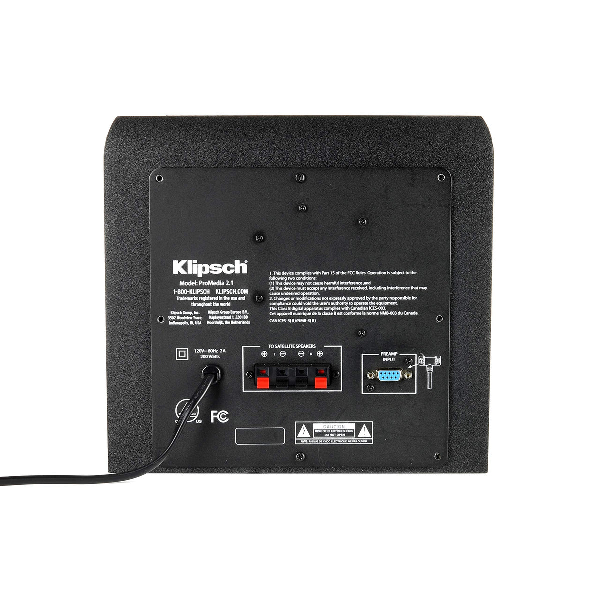 Klipsch ProMedia 2.1 THX Certified Computer Speaker System (Black)