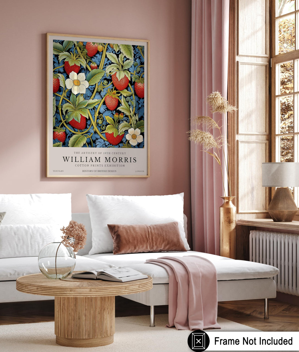 Poster Master Owl Print - William Morris Poster - Flower & Animal Illustration - Botanical Exhibition Wall Design - Floral Bird Artwork - Aesthetic Office or Bedroom Decor - 8x10 UNFRAMED Wall Art
