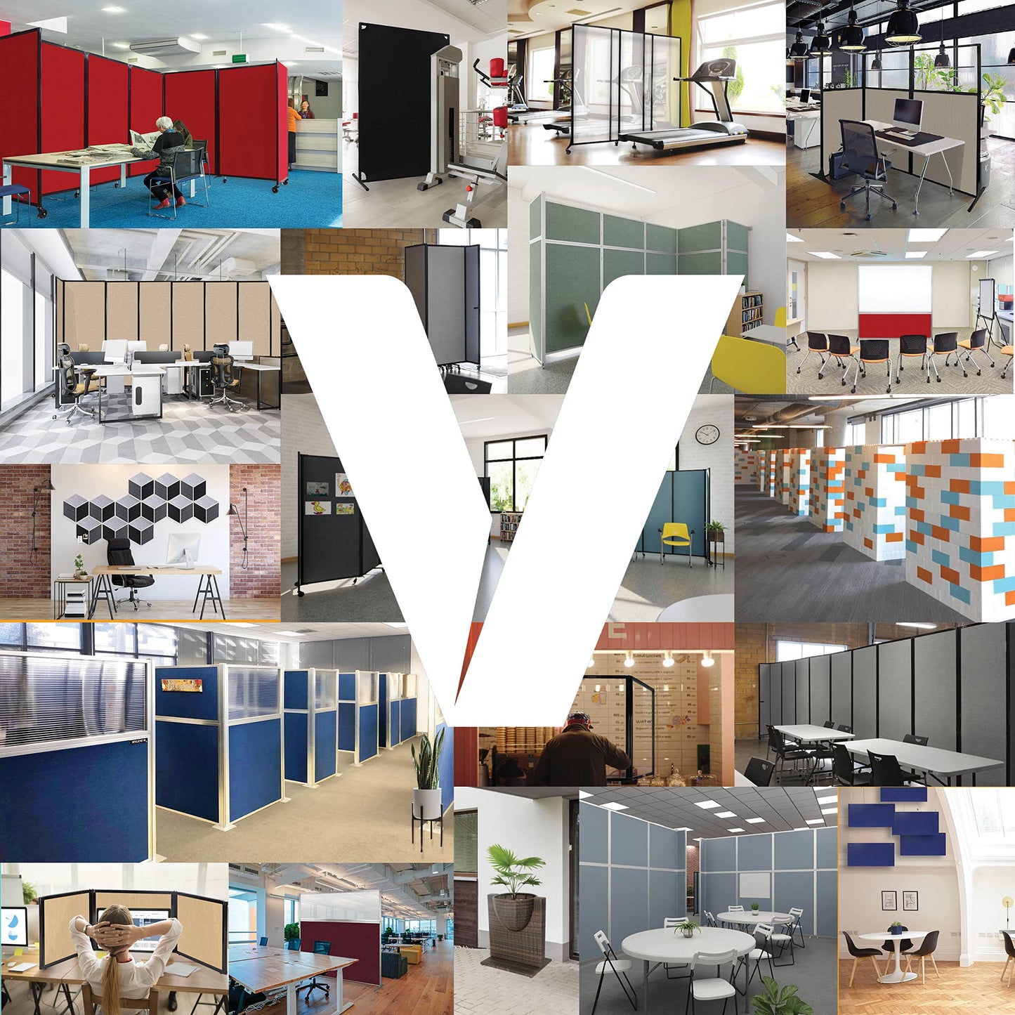 Versare Workstation Partition | Portable Wall Divider | Modern Office Cubicle | Free Standing Privacy Screen | Flexible Work Space | 66" x 70" W/Window, Charcoal Gray Fabric Panels