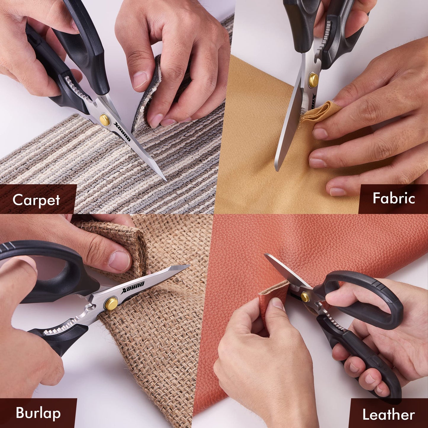 DUROX - Heavy Duty Scissors, Multipurpose Utility Scissors. Built to Cut Leather, Cardboard, Carpet, Plastic and Rope. All Purpose Heavy Duty Kitchen Scissors to Cut Meat, Poultry and Chicken Bones