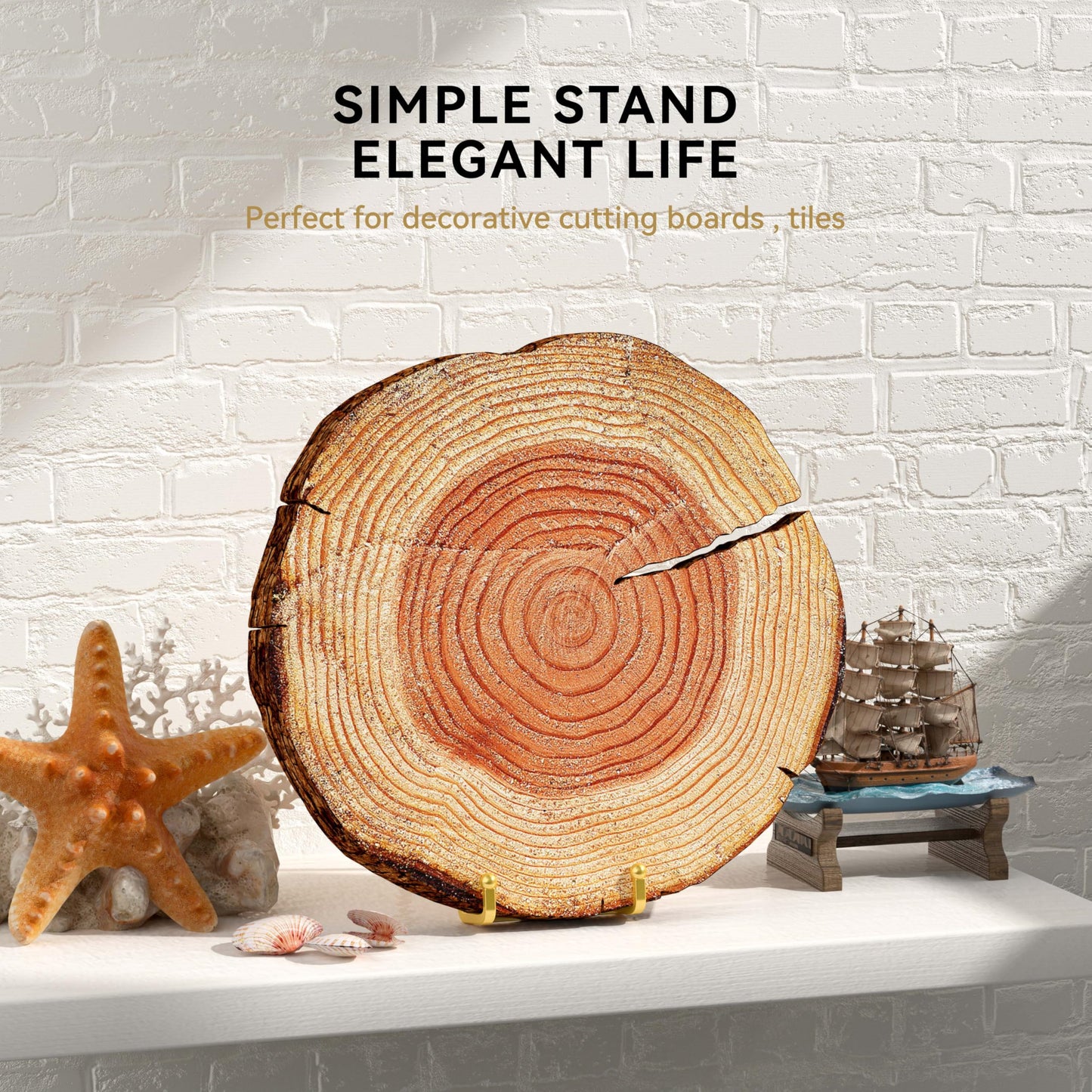 IPAME Plate Stands for Display 12 Inch Heavy Duty - Metal Picture Frame Easel Stands for Large Plates, Books, Platters, Plaques, Decor (Gold 2 Pack)