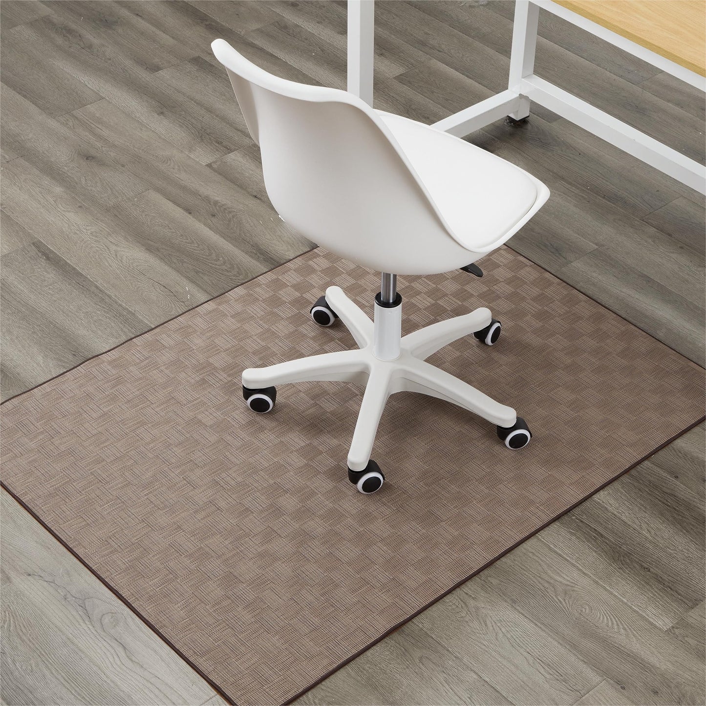 RccugmatS Chair Mat for Hardwood & Tile Floor, 36" x 48" Heavy Duty Office Chair Mat for Rolling Chairs, Anti Slip, Non-Curve, Floor Protector for Home Office, Brown Square