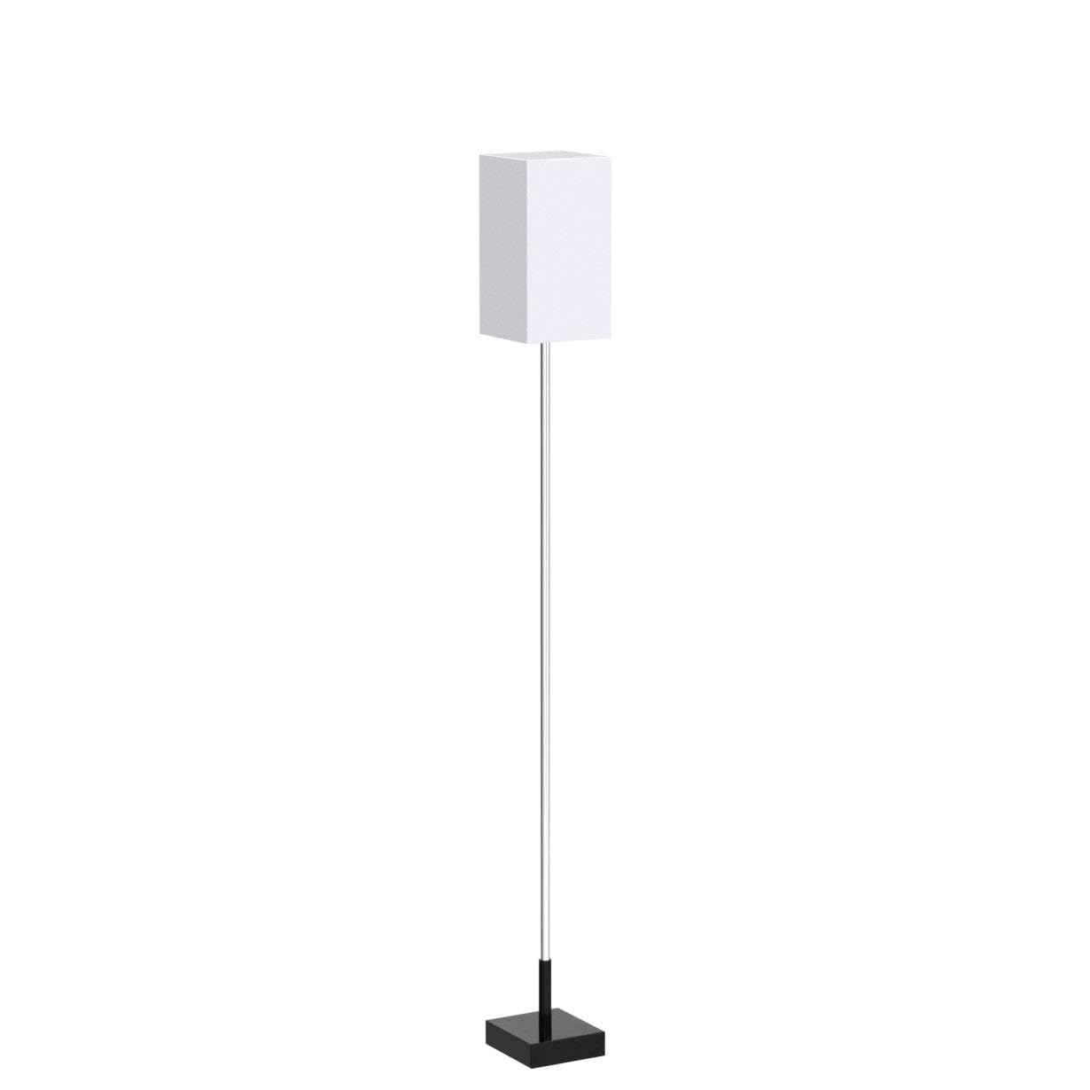 FIGDIFOR Floor Lamp, 3-Way Touch Control Dimmable Standing Lamp with Sturdy Marble Base, Brushed Nickel Touch Floor Lamp Tall Lamp with Square Linen Shade for Living Room, Bedroom, LED Bulb Included