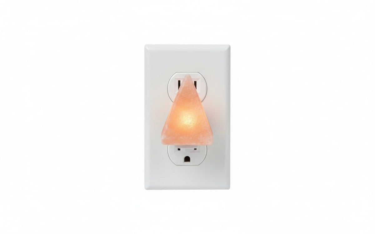 NatureBoost Himalayan Pink Salt Night Lights (Pyramid, 1) Decorative Ambient Night Lights for Bedroom, Bathroom, Nursery & Home Décor
