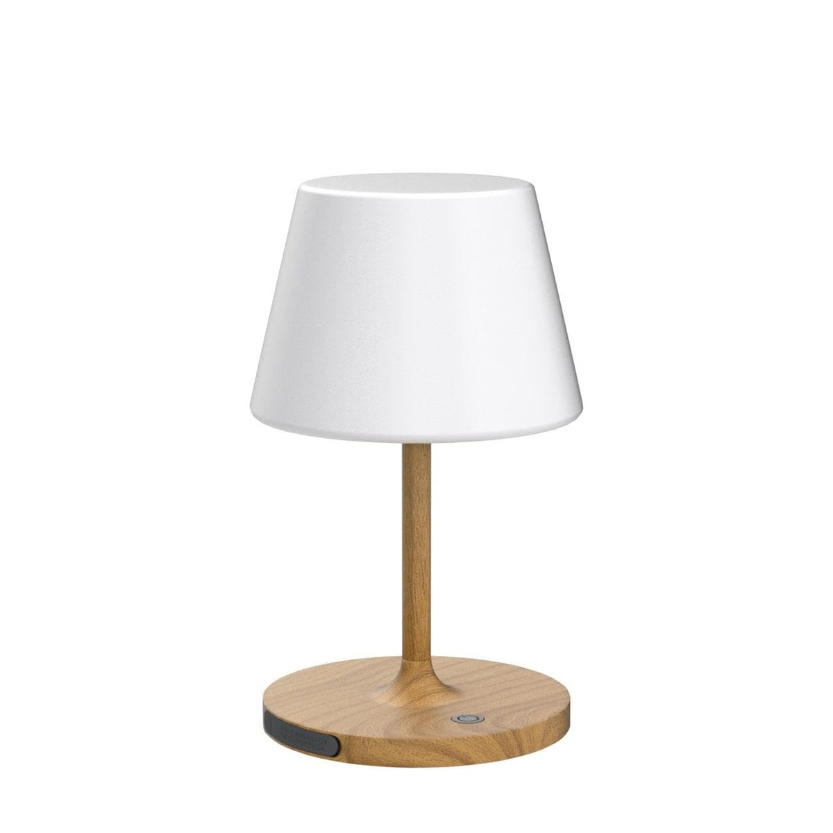 WEILAILUX Outdoor Battery Operated Table Lamp Waterproof, 4000mAh Cordless Table Lamp Rechargeable, Touch Dimmable Desk Lamp, LED Night Light for Patio Camping Restaurant Home (Wood Grain, 9.6in)