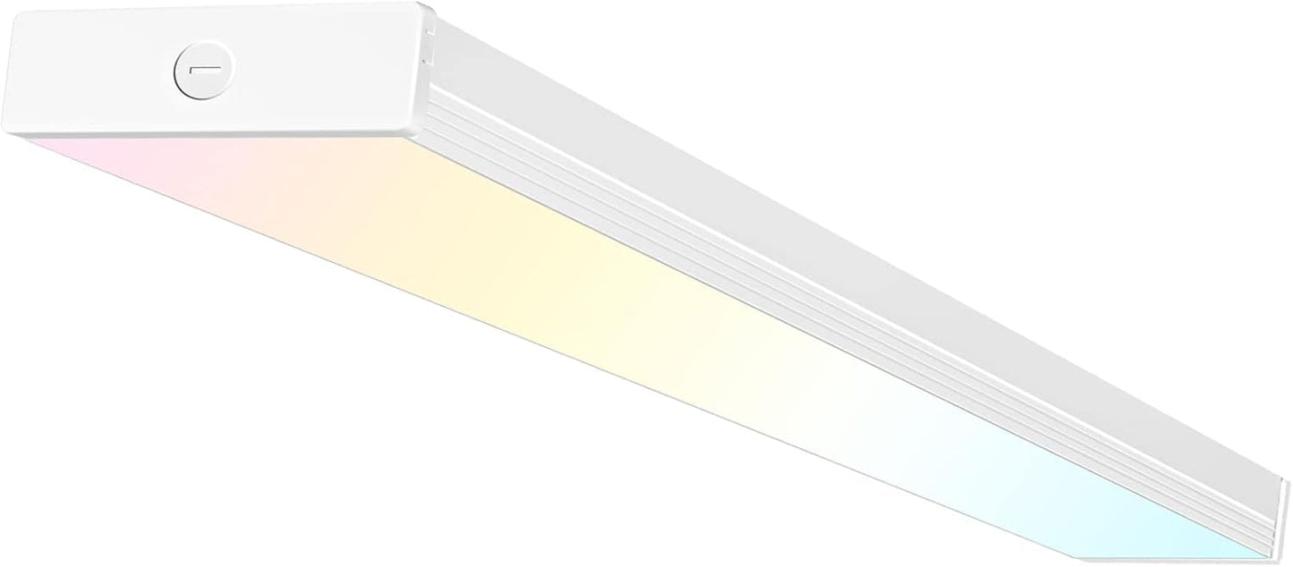 hykolity 4FT LED Wraparound Light with 3 Wattages/3 Lumens/3 CCT Selectable, 55W/65W/75W, 5500lm/6500lm/7500lm, 3000K/4000K/5000K, Flush Mount Office Ceiling Light Fixture, ETL