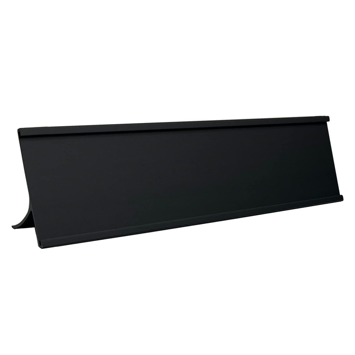 5 Pack 2" x 8" Aluminum Desk Name Plate Holders,Office Business Desk Sign Holder for Meeting Room or Other Business Event (Black)