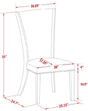 East West Furniture VEP6T50 Verona Parson Dining Chairs