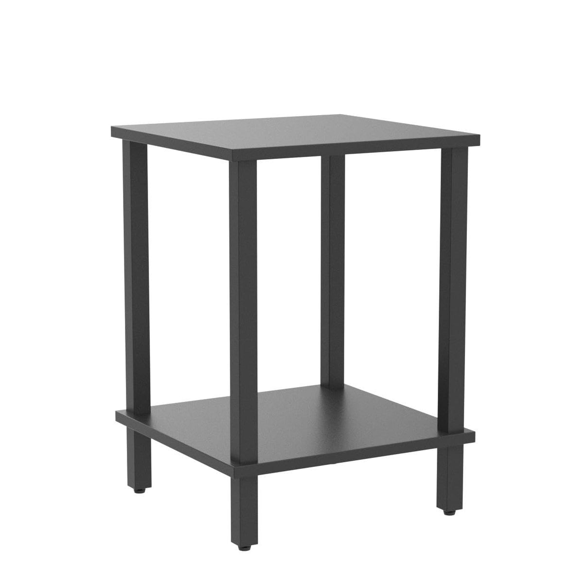 TUTOTAK End Table, Set of 2, Side Table, Nightstand, 2-Tier Storage Shelf, Sofa Table for Small Space, Living Room, Bed Room TB01BK035