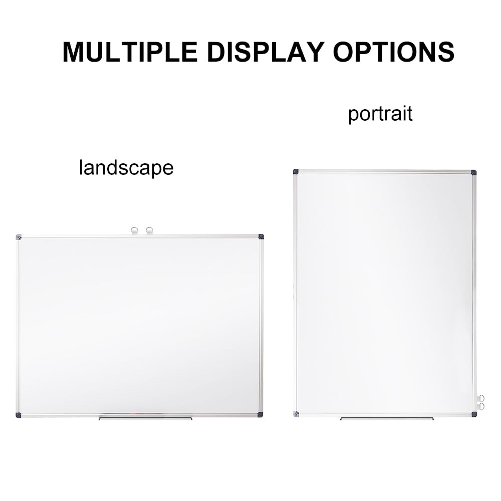 XIWODE 24x36 Inch Magnetic Dry Erase Whiteboard, Silver Aluminum Frame Wall-Mounted, No Ghosting Anti-Stain Easy Clean for Home School Office Conference Room