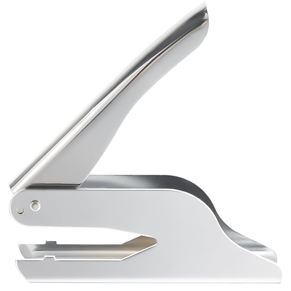 CRASPIRE Embosser Seal Stamp Handheld Embosser Stamp Stainless Steel Hand Held Library Notary Silver Sealing Embossing Stand for Official School Books Gifts Envelopes Napkins Paper Invitation