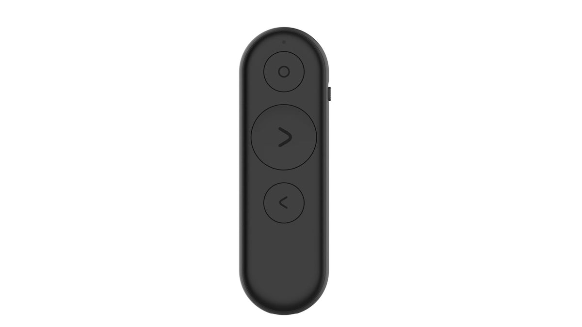 Lenovo Portable Rechargeable Presentation Remote – Bluetooth® 5.3 Wireless Clicker with Digital Pointer, USB‑C Charging, Ultra‑Lightweight, for Windows 10 or Later & macOS 12 or Later, Black