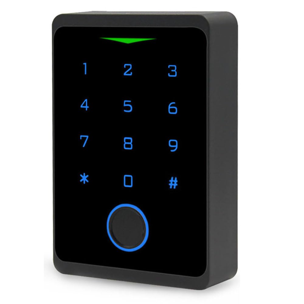 BSTUOKEY WiFi Access Control Keypad,Fingerprint Controler,125khz Card,Lock Opener,Mobile APP Door Keypad,Remote Control Door Lock,Entry Gate Keypad,IP66 Watreproof,1000 User,10pcs Card Free
