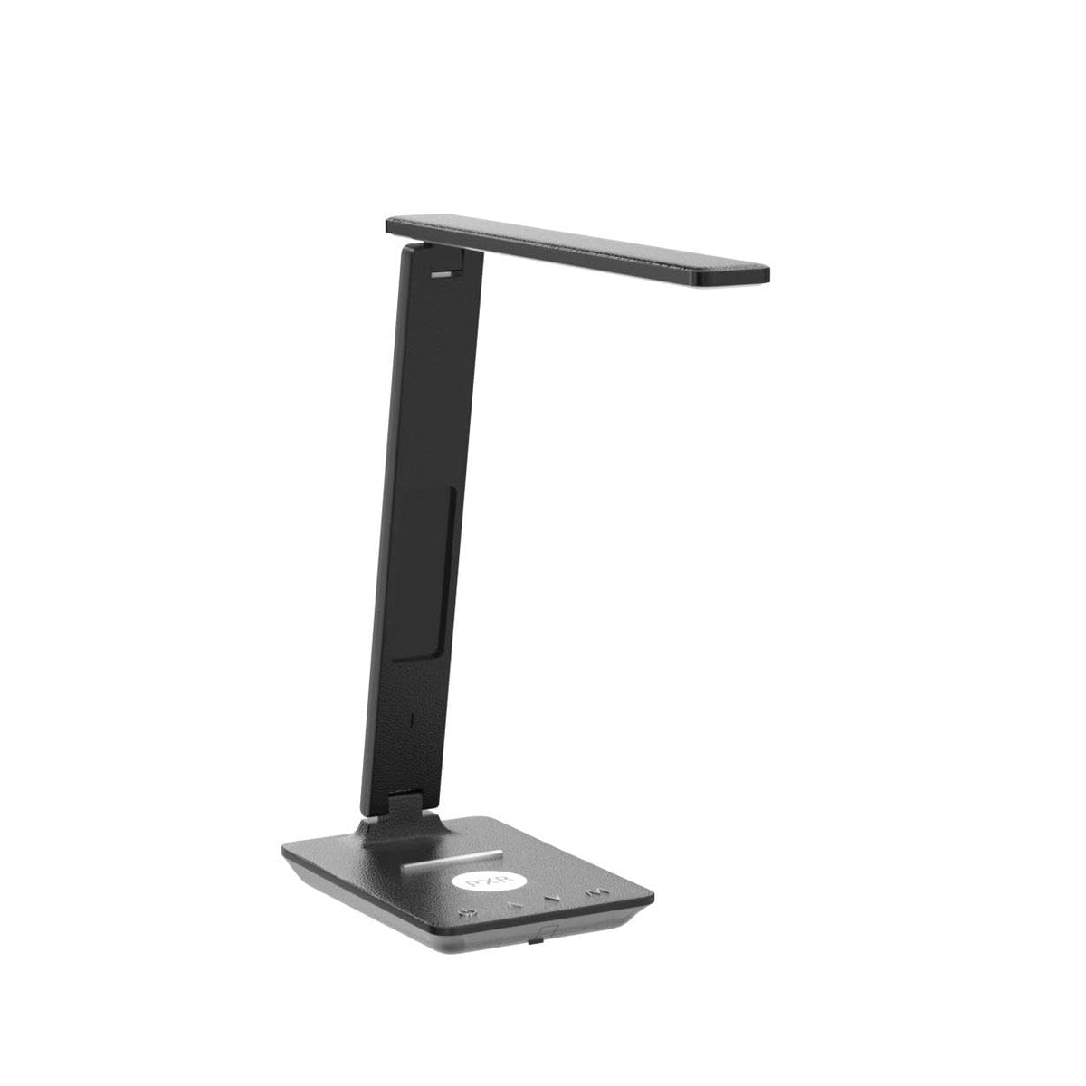 poukaran LED Desk Lamp with Wireless Charger, USB Charging Port, Table Lamp with Clock, Alarm, Date, Temperature, Desk Lamps for Home Office,Black