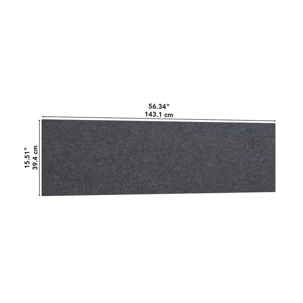 Bush Business Furniture 57W x 16H Acoustic Tackboard in Cool Charcoal, Polyester Fabric Bulletin Board for 60-inch Hutch