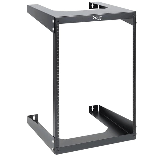 ICC 15U Wall Mount 19″ Open Frame Server Rack – 18″ Deep Cold-Rolled Steel, 125 lb Load Capacity – Network Rack for Patch Panels, Switches, AV, IT & Telecom Equipment Installations