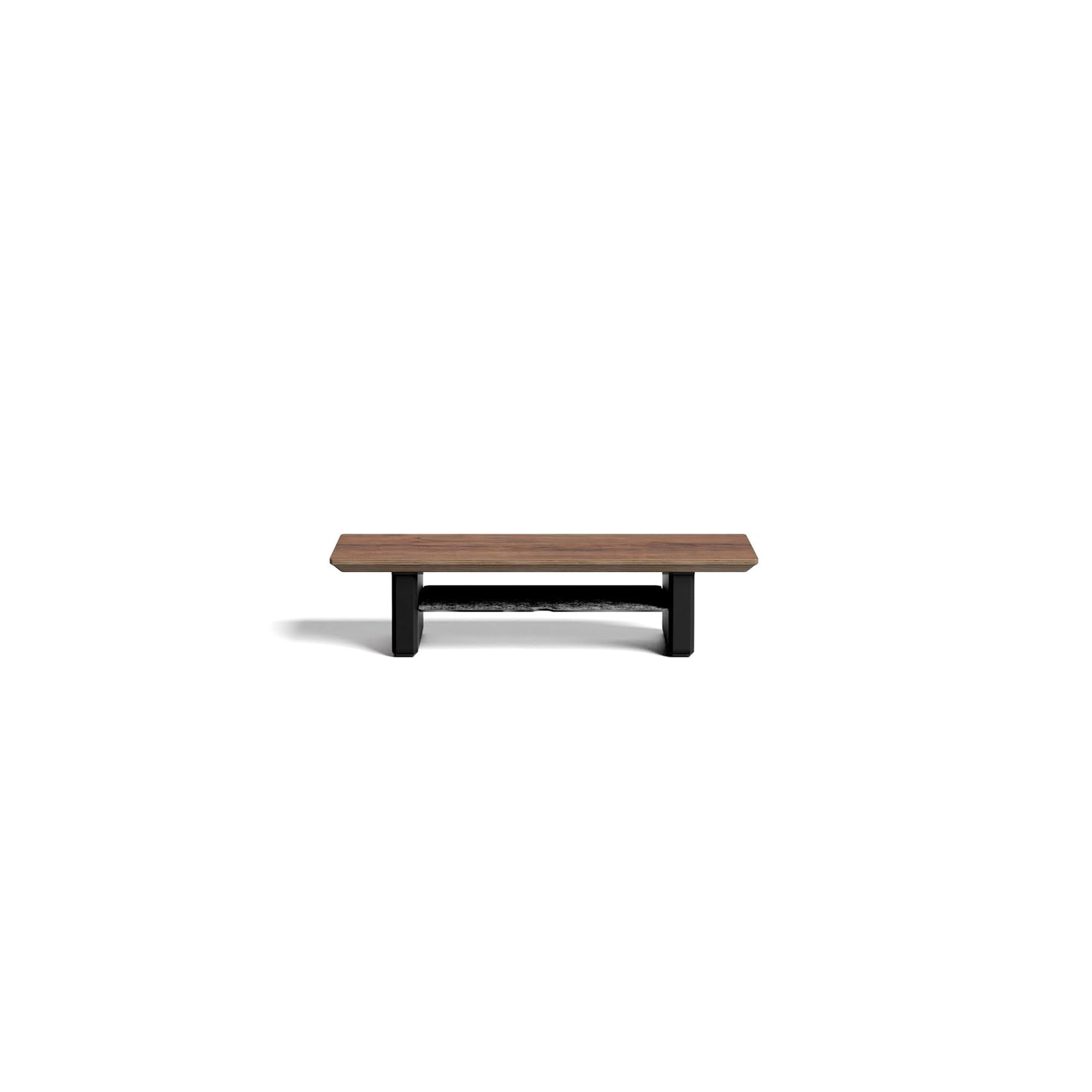 Raico Desk Shelf Mini Monitor Stand, Compact Walnut Wood Organiser, Small Desk Setup, Ergonomic Home Office Accessory (Walnut | 18.8 Inches)