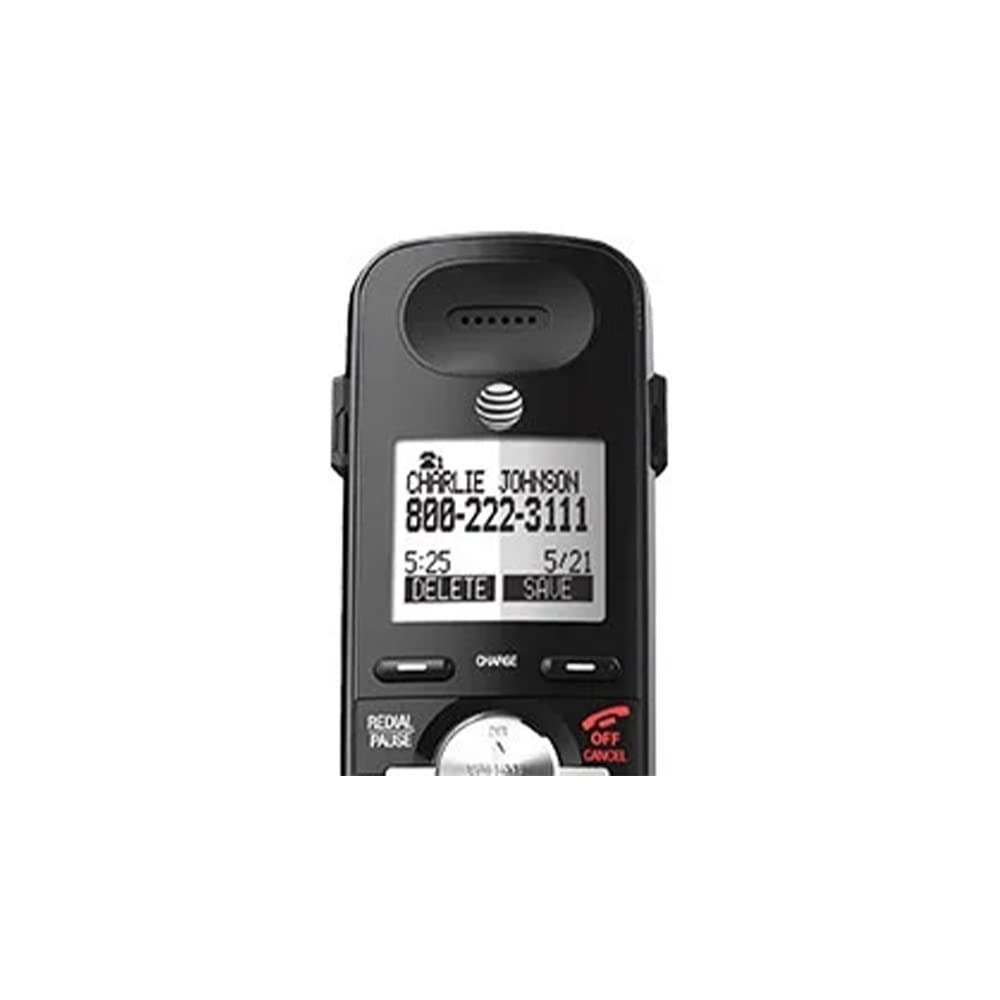 AT&T TL88102BK DECT 6.0 2-Line Expandable Cordless Phone with Answering System and Dual Caller ID/Call Waiting, 2 Handsets, Black