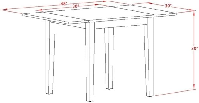 East West Furniture NDVA3-OAK-C 3 Piece Dining Room Furniture Set Contains a