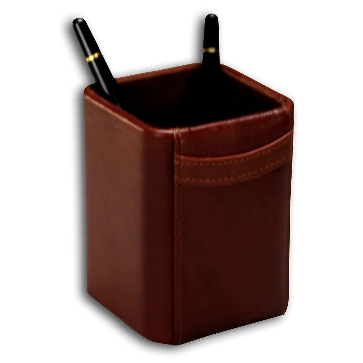 Dacasso Mocha Leather Pencil Cup