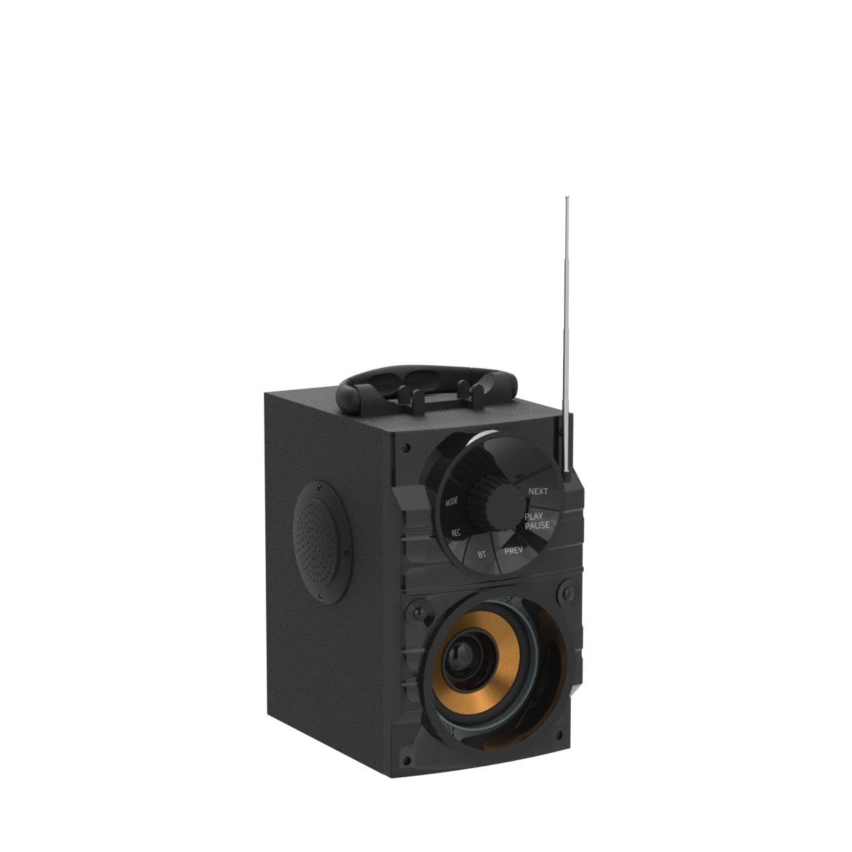 Aesackir Portable Big Bluetooth Speakers with Light, Wireless with Subwoofer, FM Radio, LED Lights, EQ, Booming Bass, Bluetooth 4.2 Stereo Loud Outdoor/Indoor Retro, for Home, Camping, Travel, Black