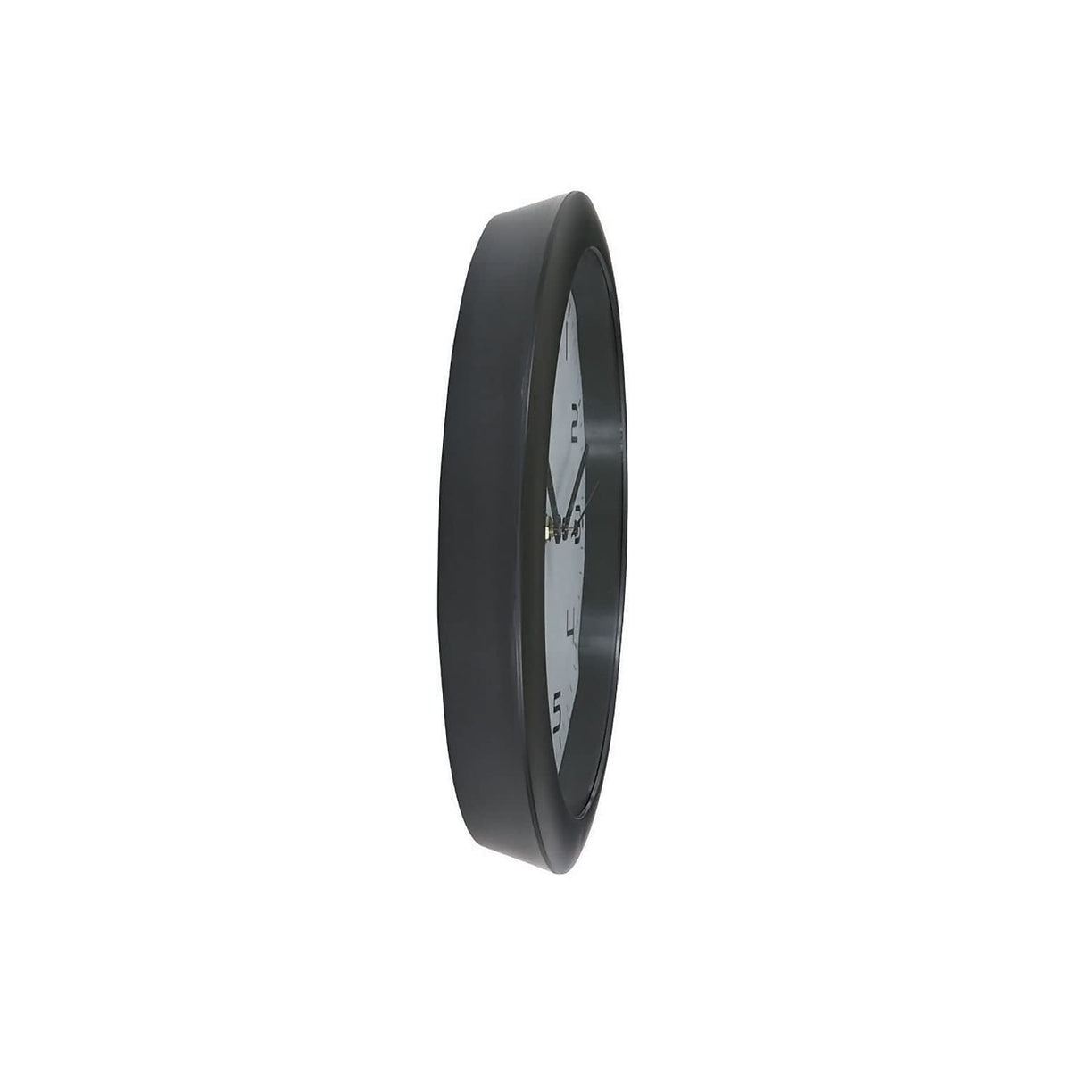 ALBA 12" Black Silent Wall Clock, Quartz Mechanism, Black (HORNEWN)