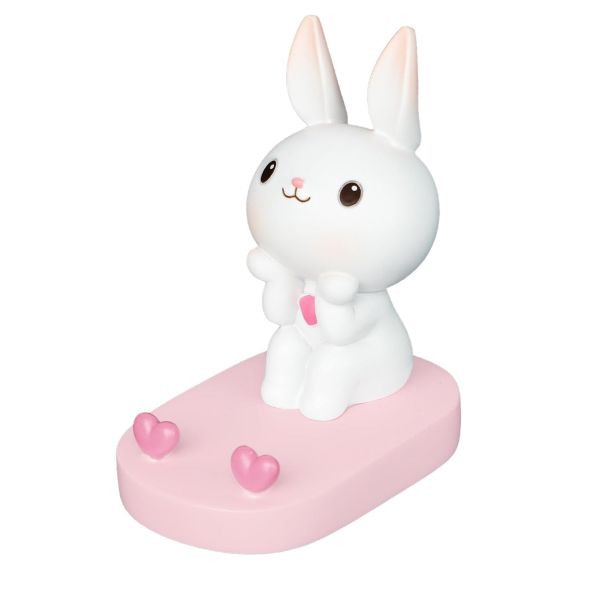 HKSICHENGKEJI Cute Bunny Phone Stand Holder Adorable Rabbit Cell Phone Stand Desk Decoration Ornament Funny Cartoon Animal Mobile Phone Holder Gift for Home Office