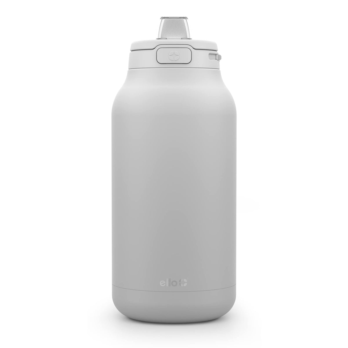 Ello Hydra 64oz Stainless Steel Water Jug with Locking Leak Proof Lid | Reusable Half Gallon Vacuum Insulated Metal Bottle with Silicone Straw, Keeps Drinks Cold All Day, Gift Ready, Grey