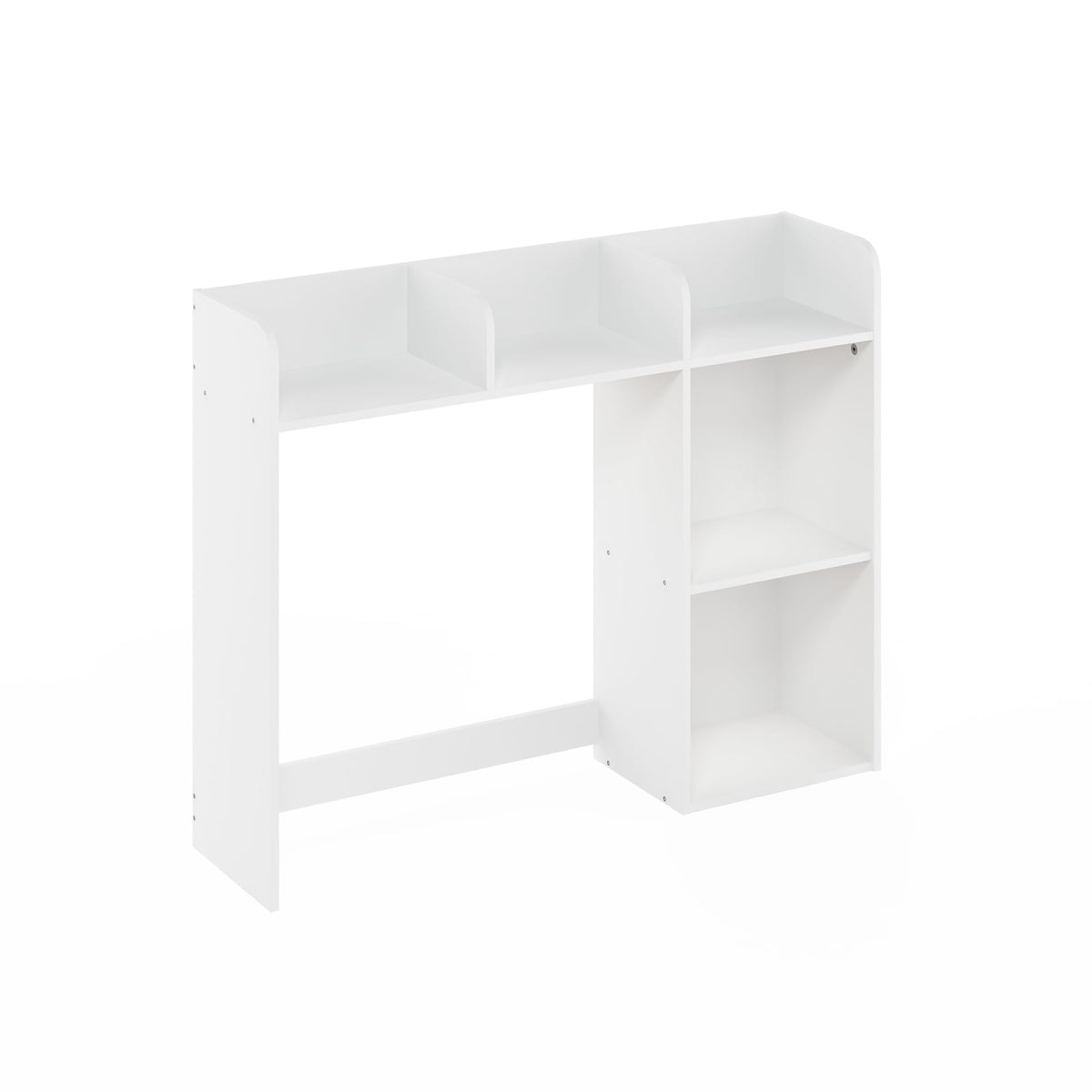 Furinno Classic Desk Shelf, 5-Shelf Desktop Hutch, Book Shelf, 3-Tier Desk Organzier, for Office Supplies, Office Desk Accessories, for Home Office, College, Dorm, White
