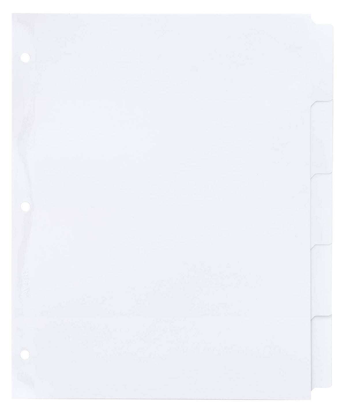 Office Essentials Big Tab Write-On Dividers, 8-1/2 x 11, 5-Tab, White, 12 Pack (24846)