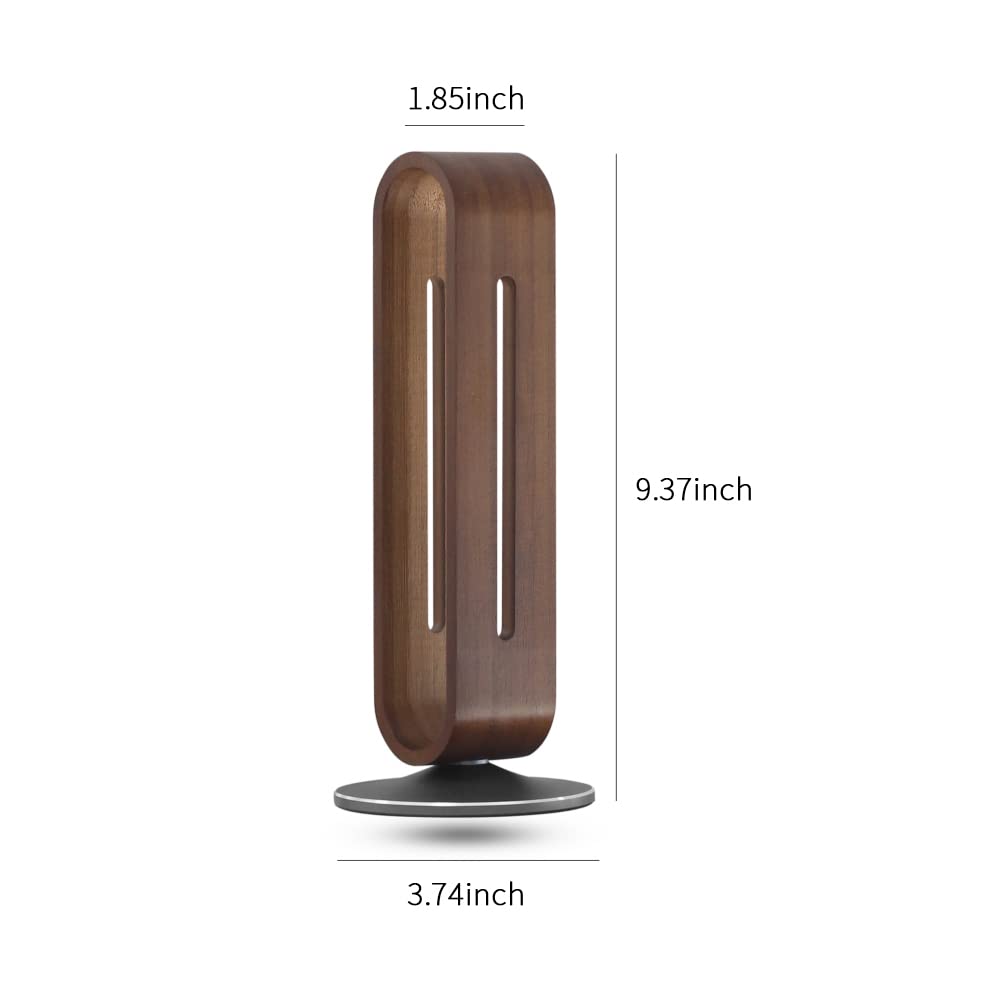 Headphone Stand for Desk,Bright Stone Wood Headset Holder Bamboo & Aluminum Earphone Stand for All Headphones (Grey)