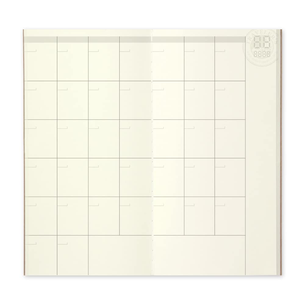 1 X Midori Traveler's Notebook (Refill 017) Monthly Diary