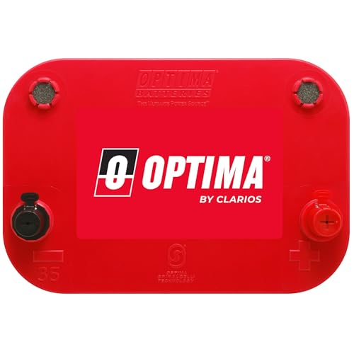 OPTIMA Batteries High Performance 35 RedTop Sealed AGM Car, Truck and SUV Starting Battery, 720 CCA, SAE Terminal, Maintenance Free, Versitile Mounting
