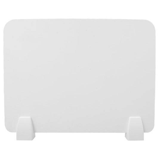DIYEAH Desktop Partition Board 15.63X11.73 Inch Plastic Desk Divider with Base Privacy Shield Sneeze Guard for Office Student Desks Workspace Barrier Screen