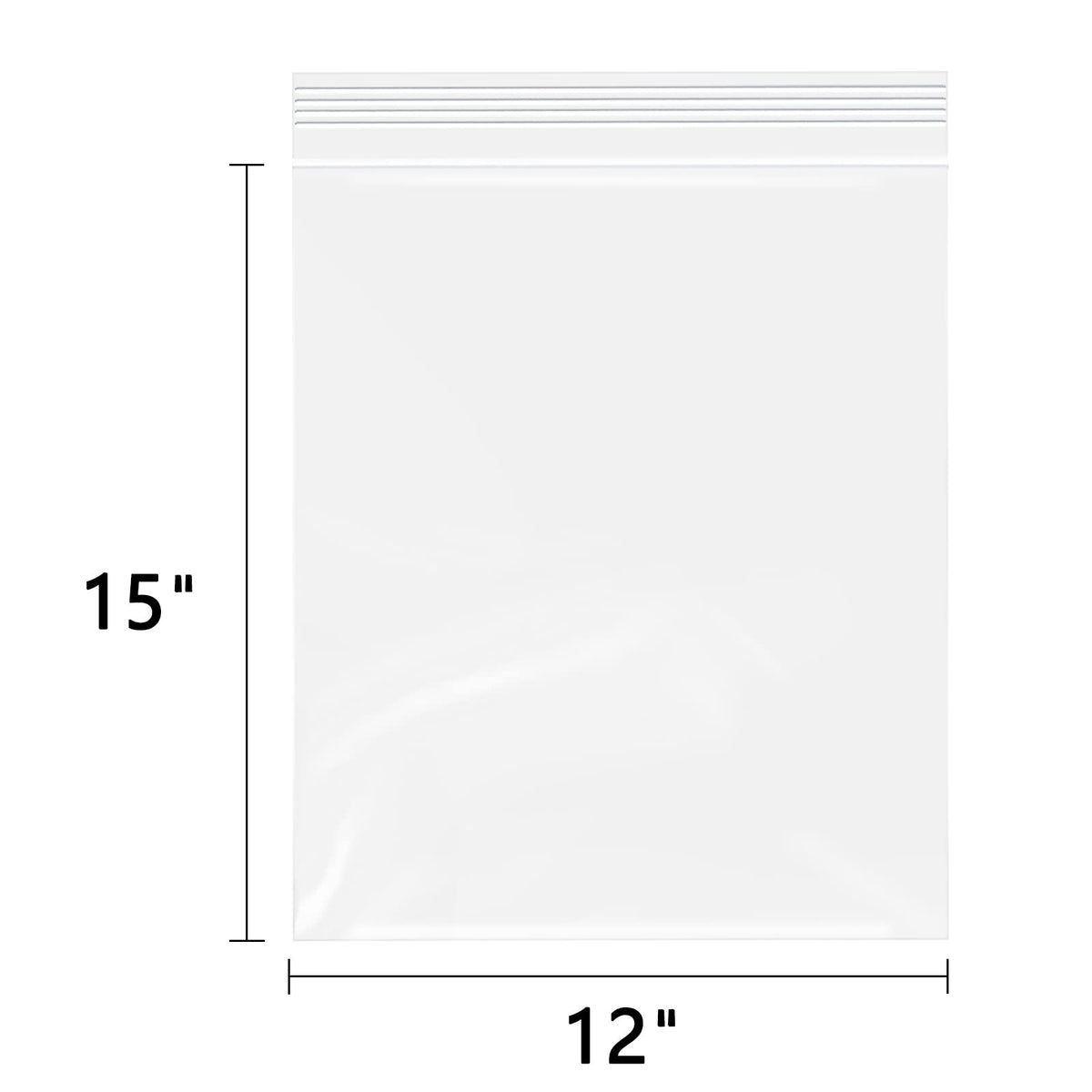 WEPOLY - 12" x 15"(100 Count) Zip Plastic Poly Bags - 2 Mil Clear Reclosable Zipper Bags for Prints, Photos, Documents, Clothing, T-Shirt, Storage