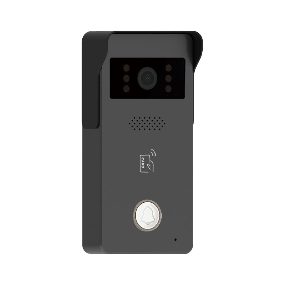 MENGQI-CONTROL Tuya Smart Office/Home Wireless WiFi Doorbell Camera Security Video Intercom for Access Control System Color Touch Screen Phone App Remote Open with Lock/Fobs/Power Supply Doorbell