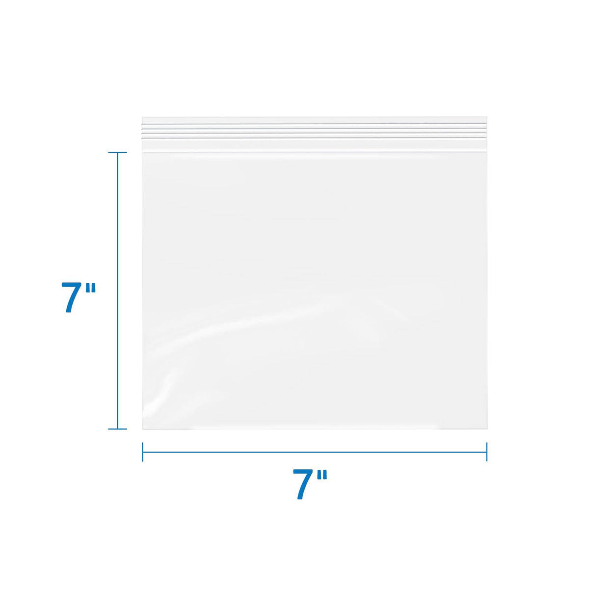 iMailer- 7" x 7" 200 Pack- 2 Mil Resealable Zip Bags- Clear Plastic Bags with Zip Top Lock for Storage, Organizing, Crafts, Travel