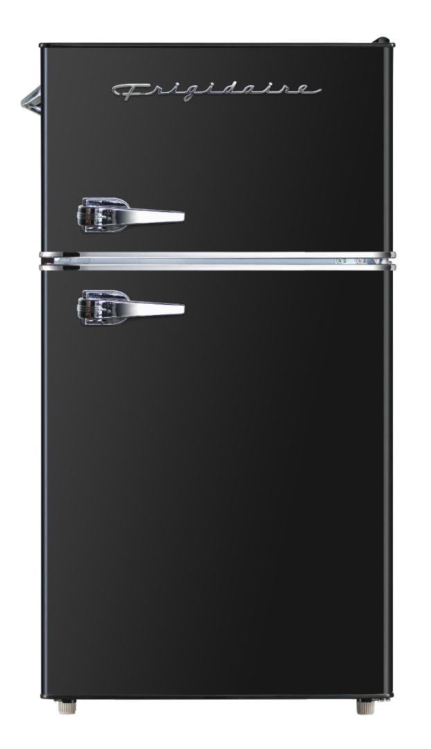 Frigidaire EFR840 Retro Mini Fridge with Freezer & Side Bottle Opener - Small 2 Door Refrigerator for Office Bar or College Dorm Room - 3.2 Cu Ft, Black