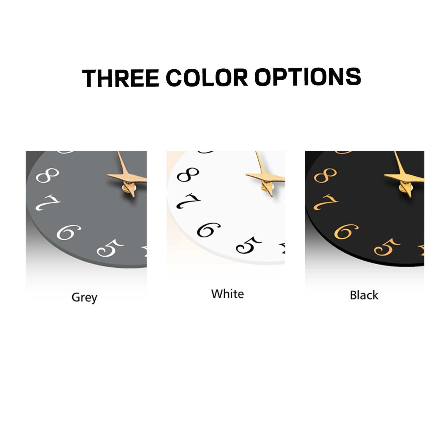 Roymnie Wall Clock 12 Inch, Modern Wall Clocks Battery Operated, Silent Non Ticking Clock Decorative for Living Room, Office, Bedroom, Home, School (Gray)