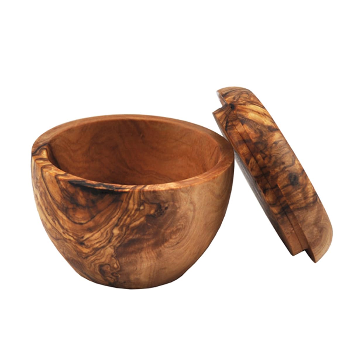 Naturally Med Olive Wood Sugar Pot/Salt Keeper