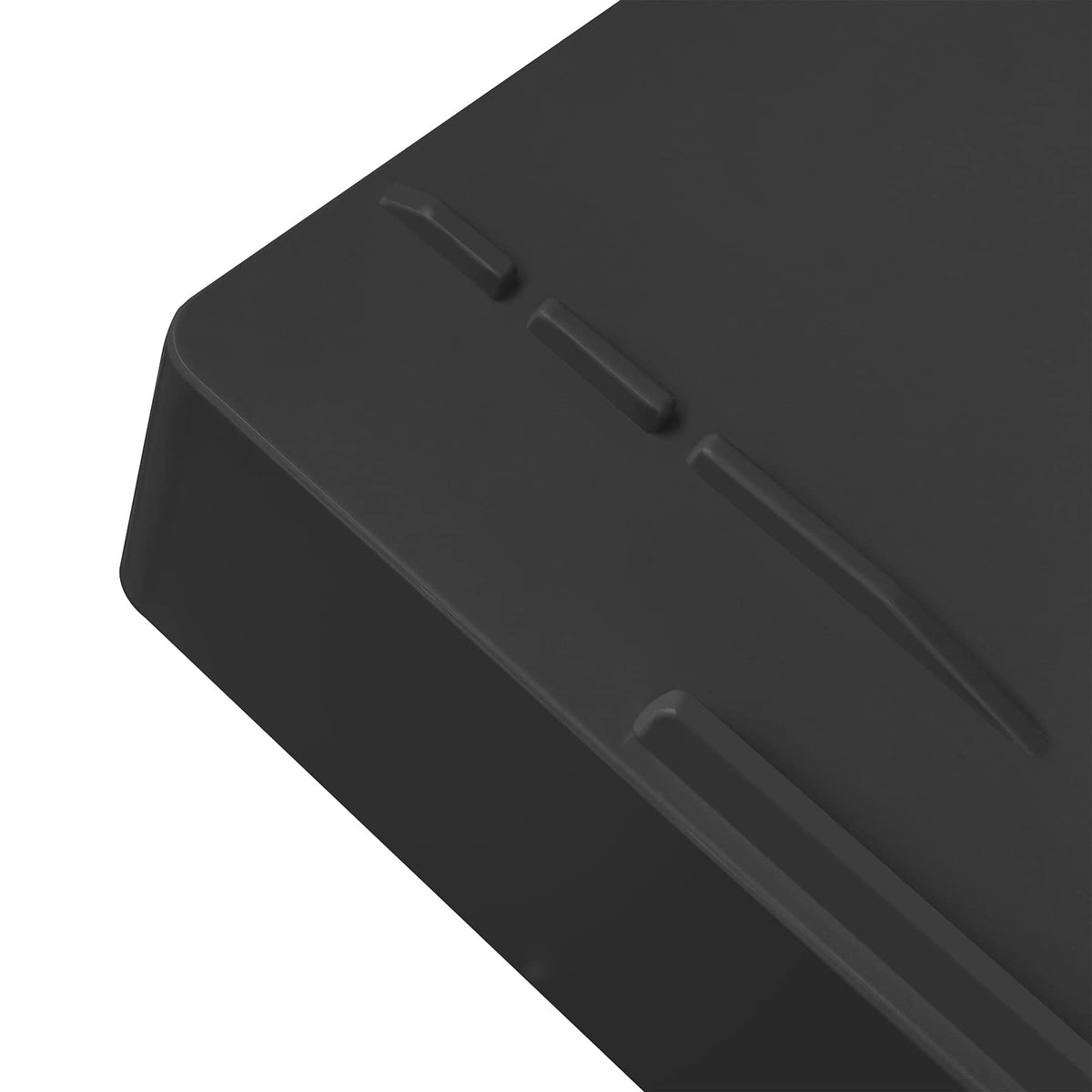 Acrimet 4 Tier Paper Organizer Letter Tray – Plastic Stackable Desk File Organizer, Side Load Paper Sorter for Letter/A4 Office File Folder Holder – Black