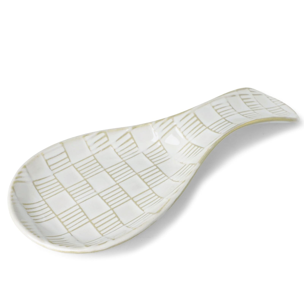 GDCZ 8.5Inch Ceramic Spoon Rest, Spoon Holder for Stove Top, Heat-Resistant Cooking Utensil Rest, Dishwasher Safe (White)